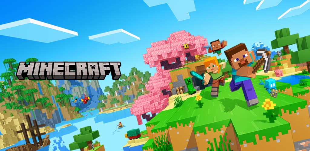 دانلود بازی ماینکرافت نسخه اصلی و بتا +موزیکدار اندروید Minecraft 1 minecraft dream it build it banner