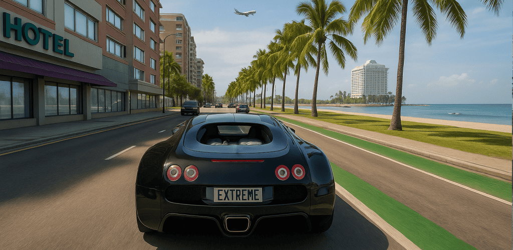 دانلود بازی شبیه ساز رانندگی مود بینهایت اندروید Extreme Car Driving Simulator 1 extreme car driving simulator banner