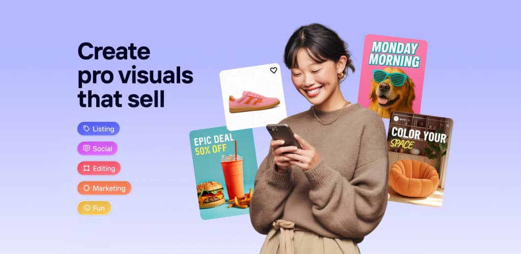 دانلود فوتوروم اندروید؛ ویرایش حرفهای عکس نسخه پرو و حذف پسزمینه PhotoRoom 1 photoroom ai photo editor banner