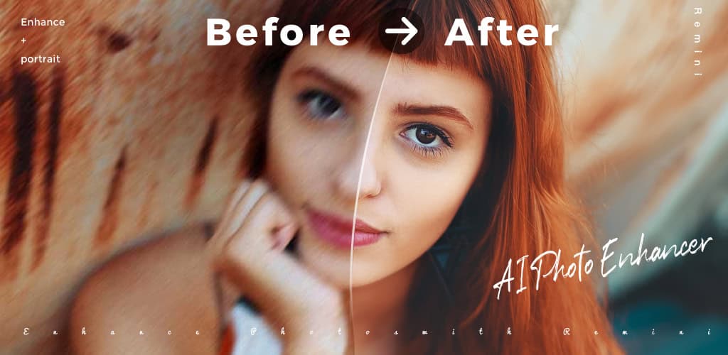 دانلود رمینی پرو بهبود کیفیت عکس قدیمی اندروید Remini 1 remini ai photo enhancer banner