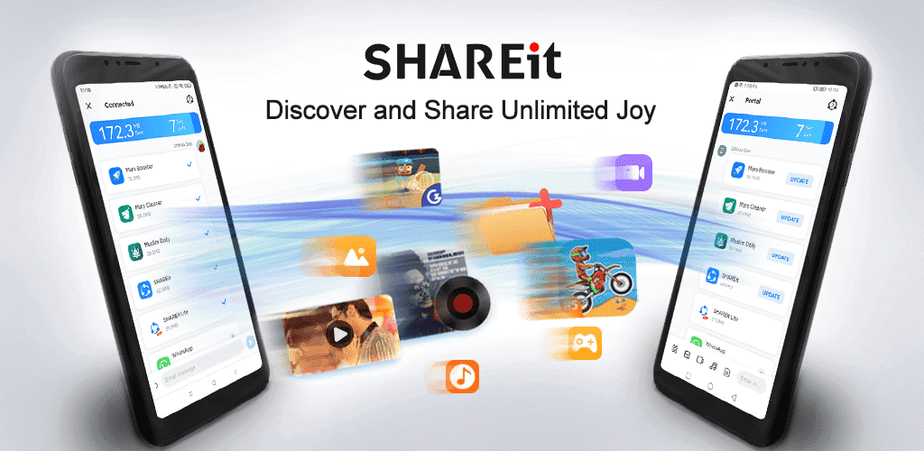 دانلود شریت پرمیوم بدون تبلیغات برای اندروید SHAREit 1 shareit transfer share files banner