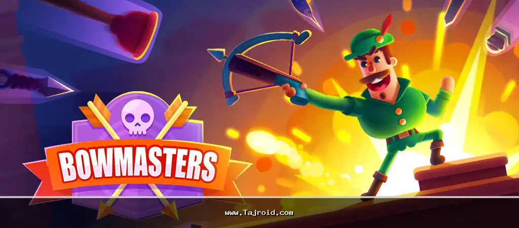 دانلود بازی اکشن اصلی + مود کمانداران آفلاین اندروید Bowmasters 1 Bowmasters Cover2