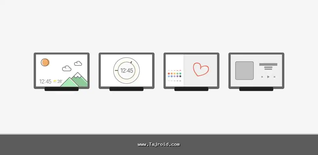 دانلود برنامه صفحه اطلاعات هوشمند هنگام شارژ تبلتهای سامسونگ اندروید Daily Board 1 Daily Board