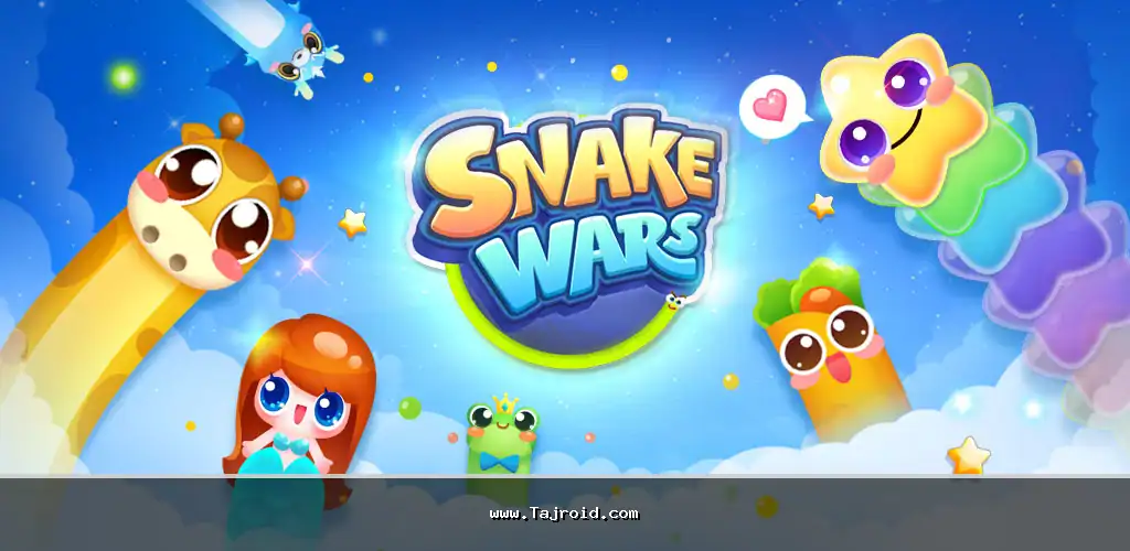 دانلود بازی آرکید جنگ آنلاین چند نفره مارها اندروید Snake Wars 1 Snake Wars Arcade Game Cover
