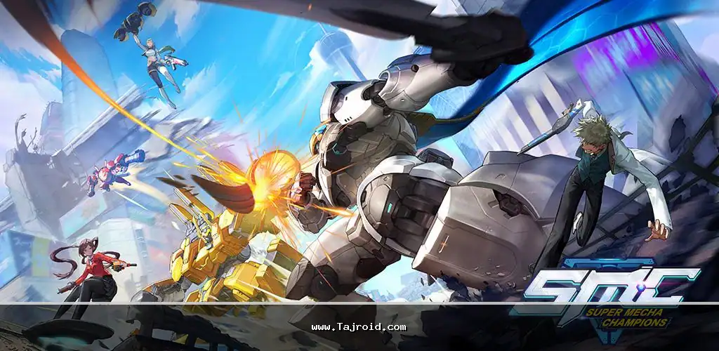 دانلود بازی اکشن بتل رویال قهرمان مکانیکی آنلاین اندروید Super Mecha Champions 1 Super Mecha Champions Cover